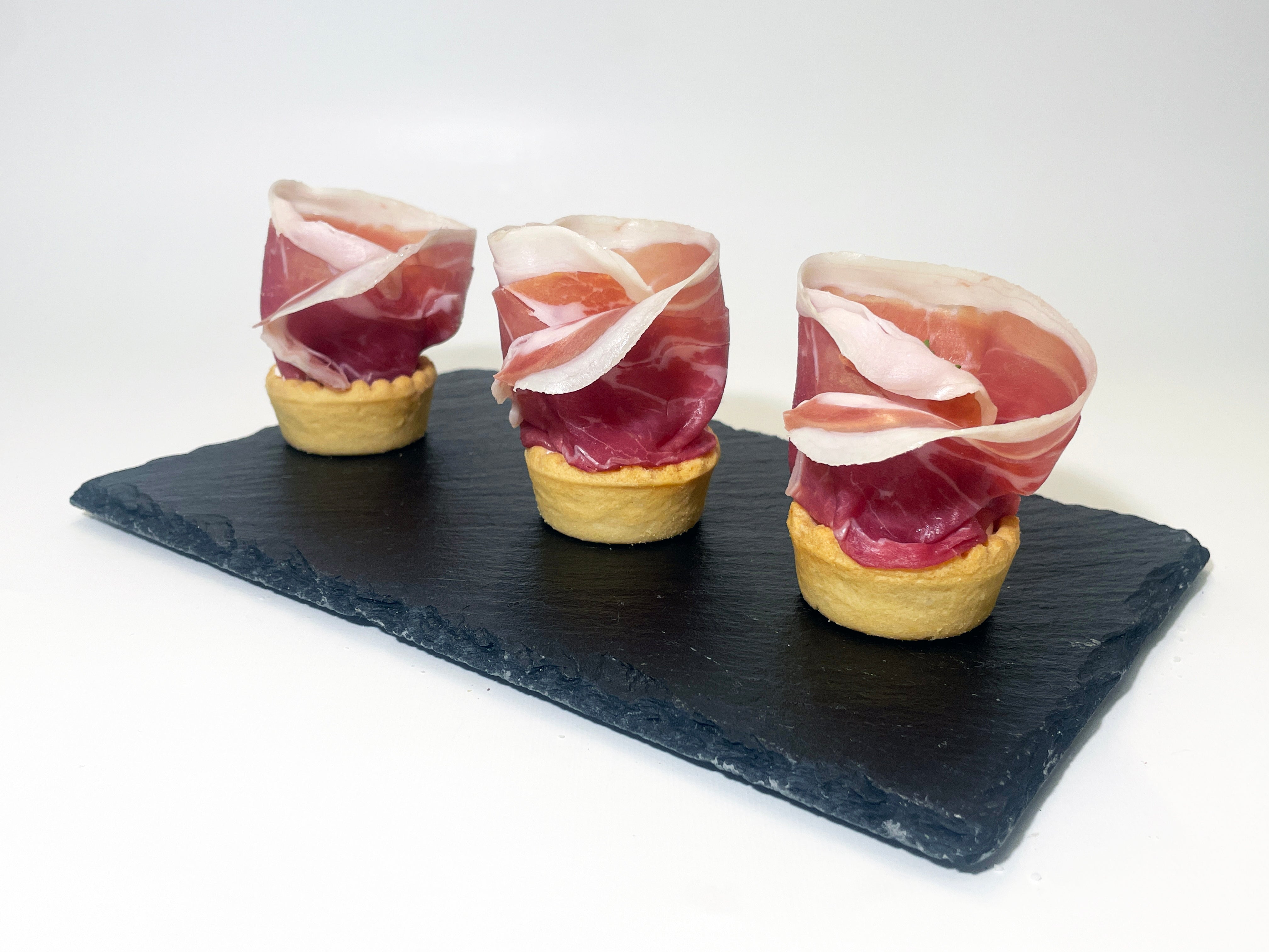 Prosciutto melon små saltede tærter (15stk)